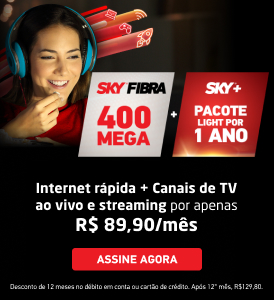 Internet rápida + Canais de TV ao vivo e streaming por apenas R$ 89,90/mês.